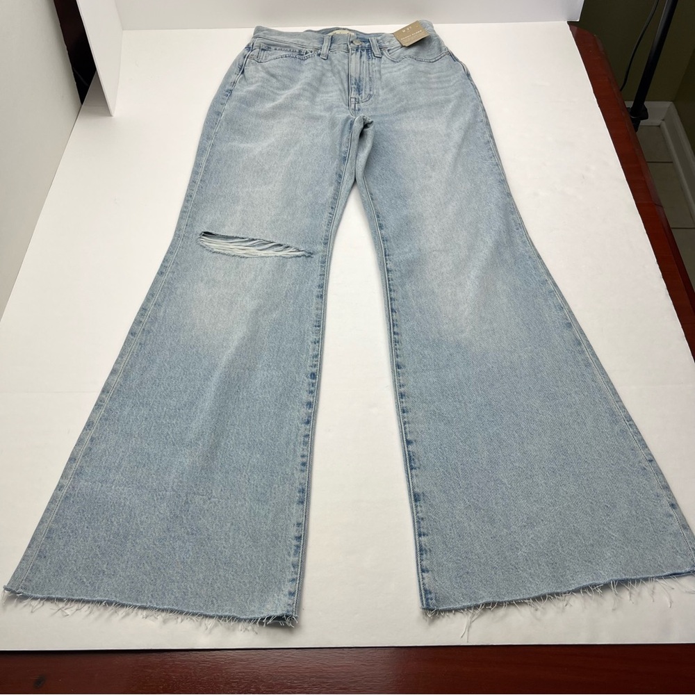 NWT Madewell Baggy Flare size 27 Light Wash Blue Denim Jean High Rise